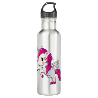 Bouteille D'eau Licorne mignonne d'arc-en-ciel