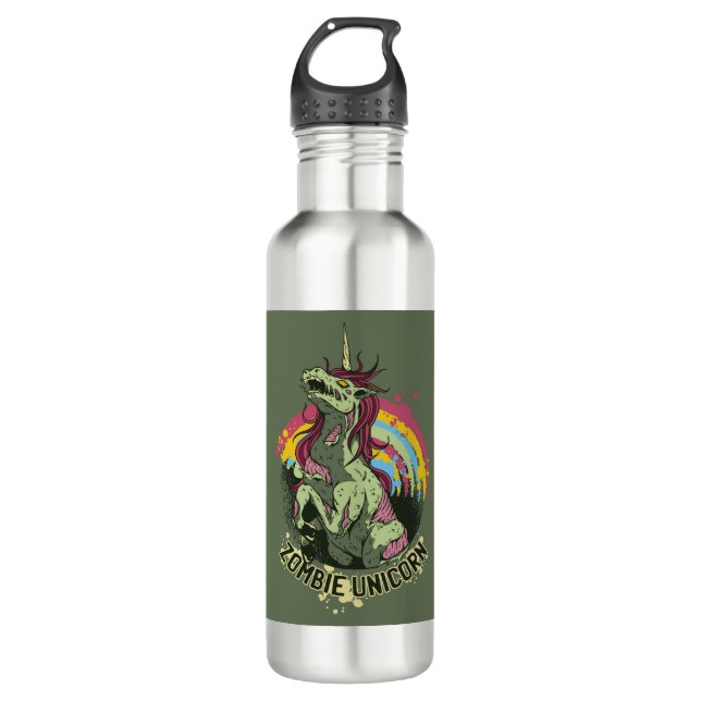 Bouteille D'eau licorne zombie (Devant)