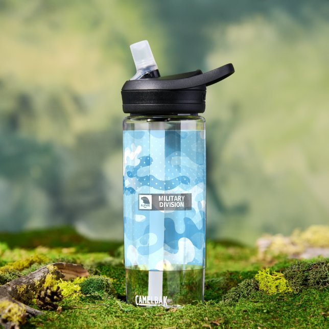 Bouteille D'eau Light Blue Camouflage Pattern (En extérieur (pivoté))