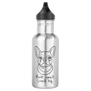 Bouteille D'eau Ligne artistique Bouledogue français. Construit pe