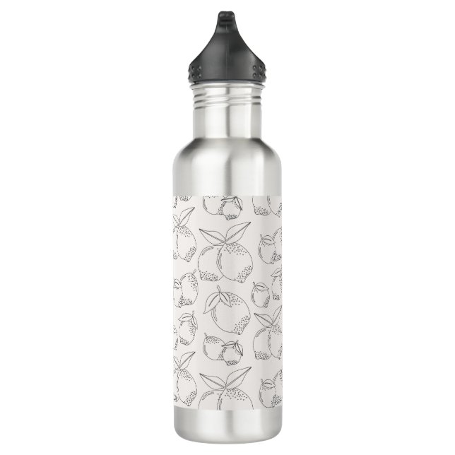 Bouteille D'eau Ligne minimale du marché des fruits au citron (Droite)