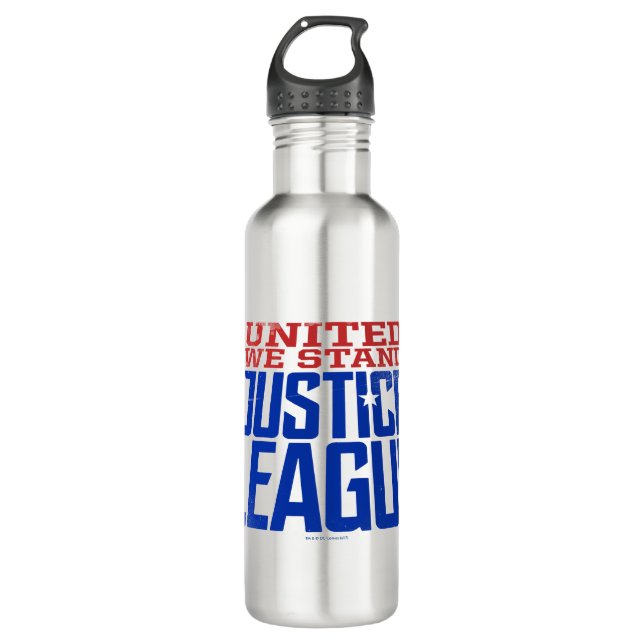 Bouteille D'eau Ligue de Justice | United We Stand Graphic (Devant)