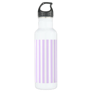 Bouteille D'eau Lilac violet et blanc bonbons rayures
