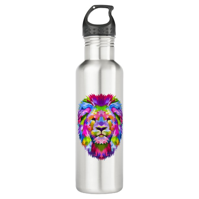 Bouteille D'eau Lion coloré (Devant)