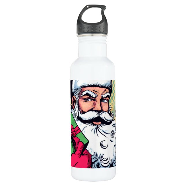 Bouteille D'eau Livre de bande dessinée Père Noël/Noël (Devant)