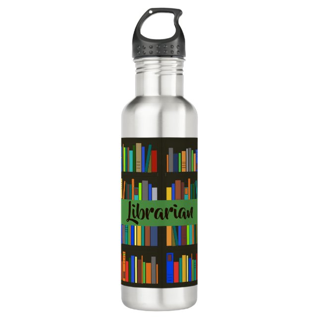 Bouteille D'eau Livres Librairies Design Water Bottle (Devant)