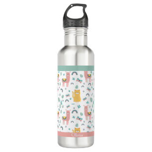 Bouteille D'eau Llama Alapaca Animaux Boho Nom