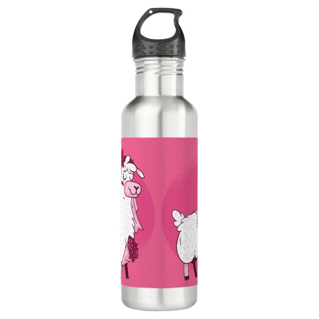 Bouteille D'eau Llama Bride (Devant)