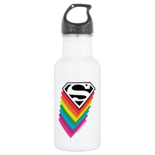 Bouteille D'eau Logo à arc-en-ciel superman