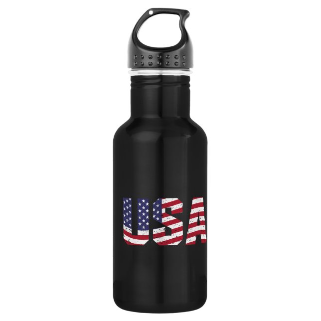 Bouteille D'eau Logo "All American" Patriotic USA (Devant)