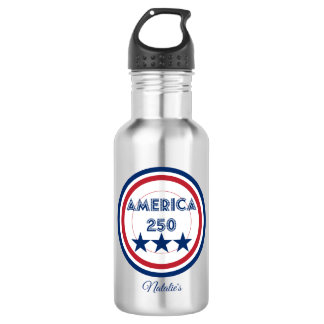 Bouteille D'eau Logo Amérique 250 - Thème patriotique du 4 juillet