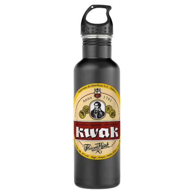 Bouteille D'eau Logo belge de la bière Kwak  (Devant)