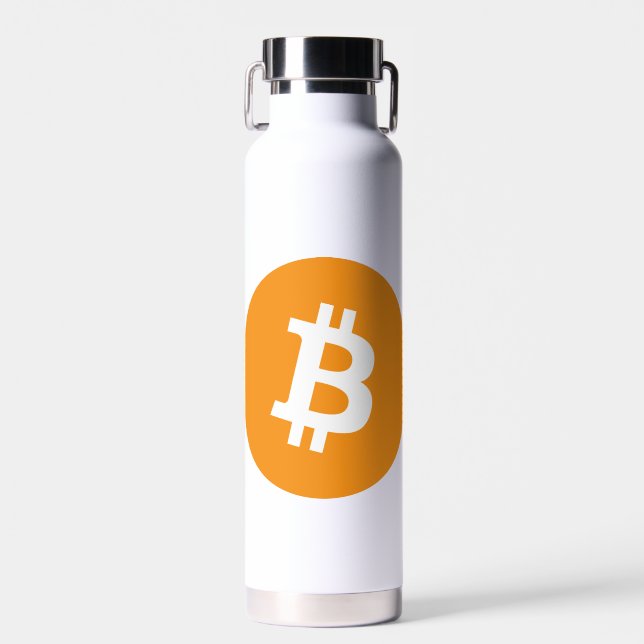 Bouteille D'eau Logo Bitcoin Cryptomonnaie (Avant)