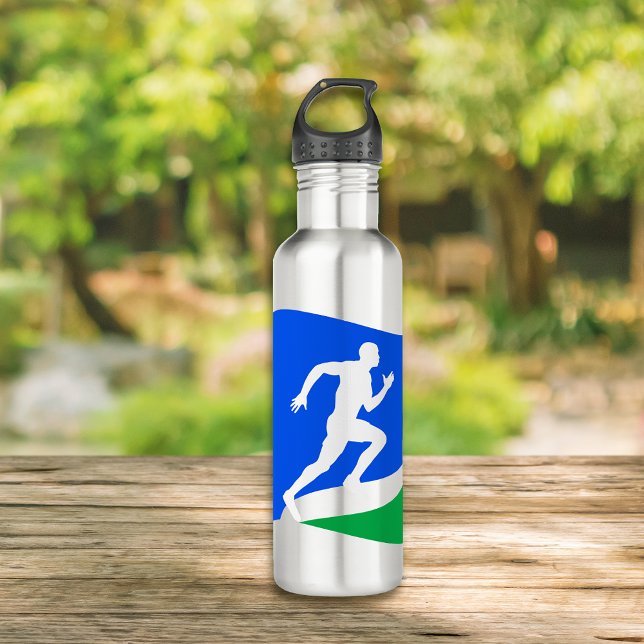 Bouteille D'eau Logo Blue Runner personnalisé (Créateur téléchargé)