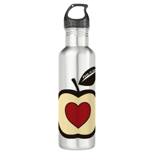 Bouteille D'eau Logo d'Apple : la nourriture à développer (Devant)