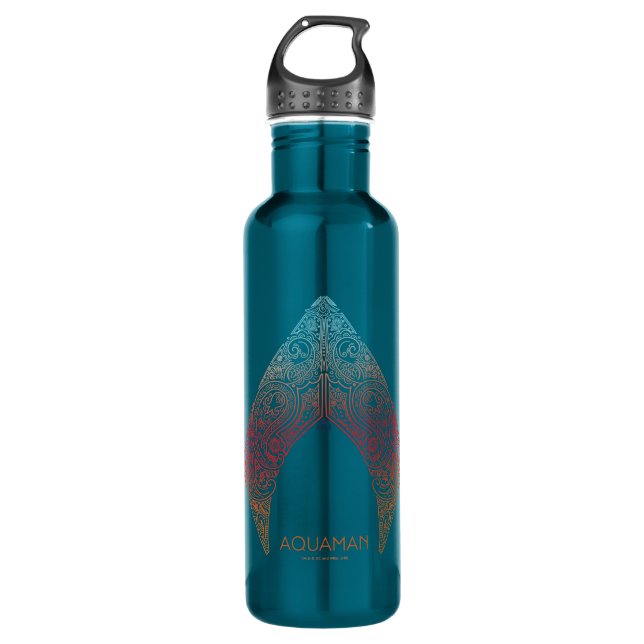 Bouteille D'eau Logo d'Aquaman | Paisley Aquaman (Devant)