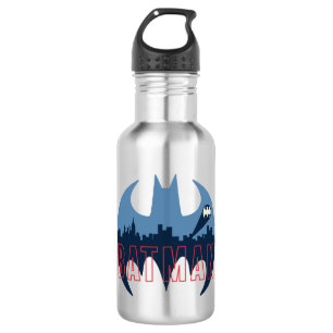 Bouteille D'eau Logo de chauve-souris avec signal Gotham & Bat