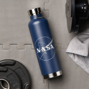 Bouteille D'eau Logo de la NASA couleur unique Ciel bleu nuit Isol