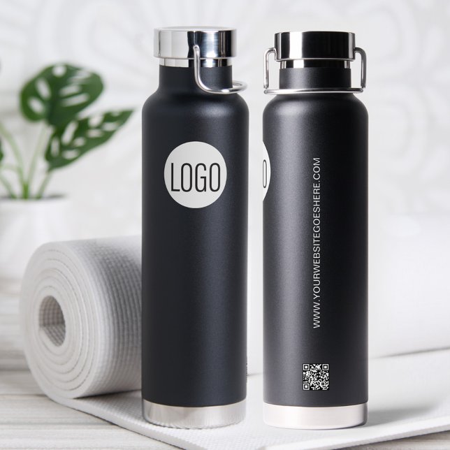 Bouteille D'eau Logo de l'entreprise Site web personnalisé de code (Créateur téléchargé)