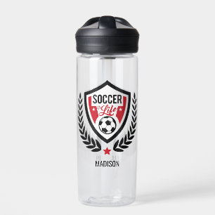Bouteille D'eau Logo de soccer de nom personnalisé