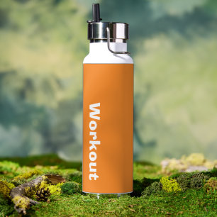 Bouteille D'eau Logo d'entraînement de fête des pères orange