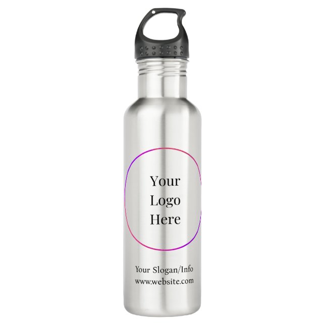 Bouteille D'eau Logo d'entreprise Modèles personnalisables (Devant)