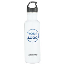 Bouteille D'eau Logo d'entreprise personnalisé et texte en blanc