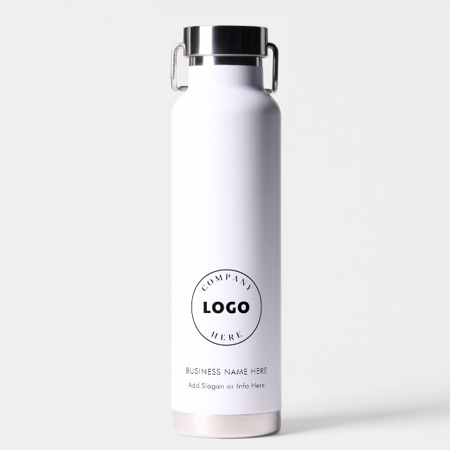 Bouteille D'eau Logo d'entreprise Simple Moderne Employés Swag (Avant)