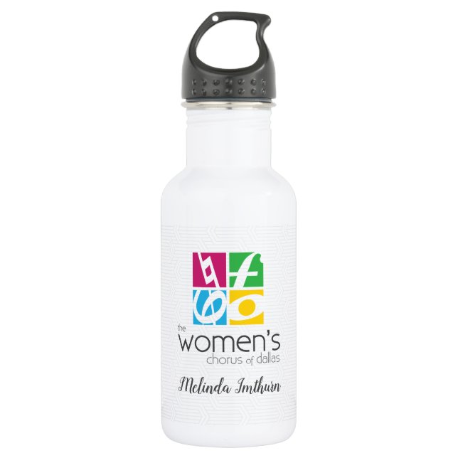Bouteille D'eau Logo du choeur féminin de Dallas (Devant)