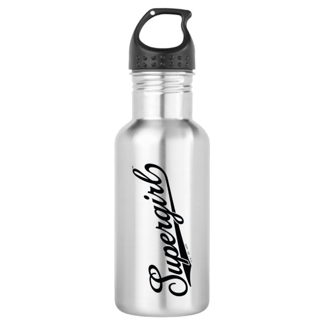 Bouteille D'eau Logo du nom étoilé Supergirl Baseball (Devant)