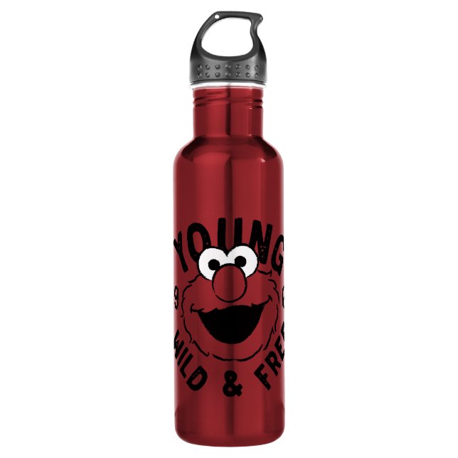 Bouteille D'eau Logo Elmo Skate - Young, Wild & Free 1969 (Devant)