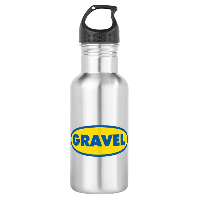 Bouteille D'eau Logo jaune Gravel Cycling (Devant)