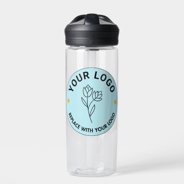 Bouteille d'eau logo personnalisée | Verre de marq (Extérieur)