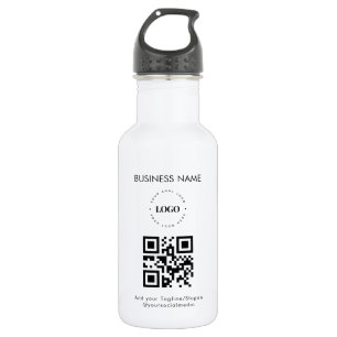 Bouteille D'eau Logo professionnel personnalisé QR Code et texte p
