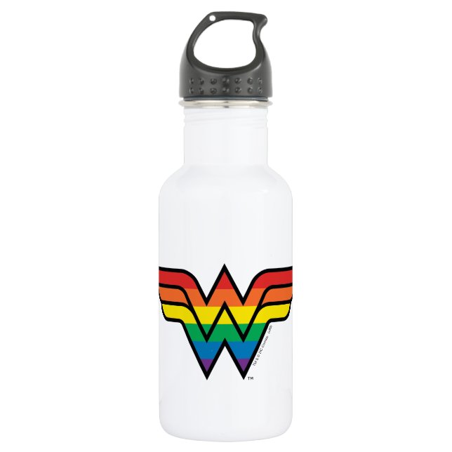 Bouteille D'eau Logo Rainbow Wonder Woman (Devant)