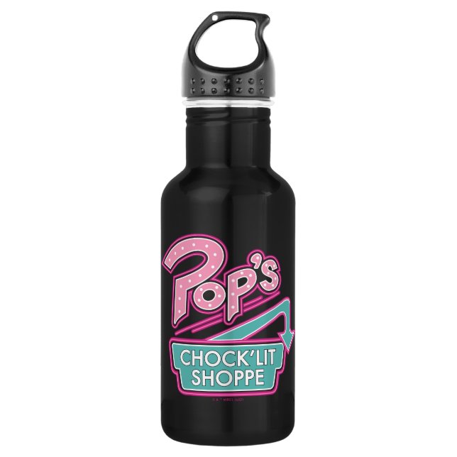Bouteille D'eau Logo rose du magasin Chock'Lit de Pop (Devant)