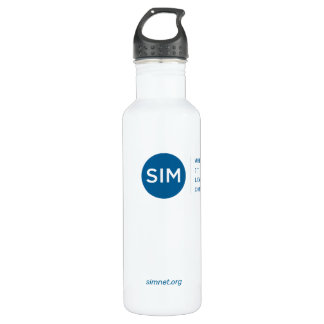 Bouteille D'eau Logo SIM avec Tagline Turquoise
