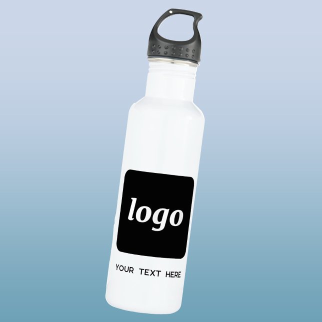 Bouteille D'eau Logo Simple Avec Entreprise Texte (Logo with custom text business promotional stainless steel water bottle)