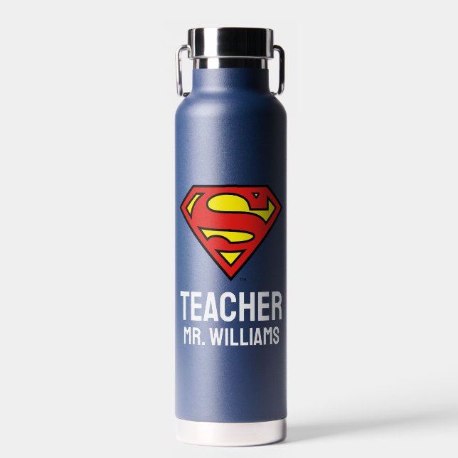 Bouteille D'eau Logo Superman personnalisé de l'enseignant (Avant)