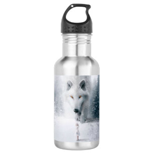 Bouteille D'eau Loup blanc géant
