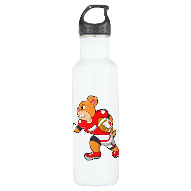 Bouteille D'eau L'ours dans les sports de football (Devant)
