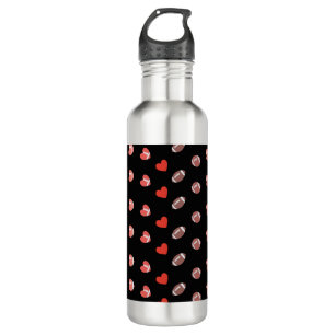 Bouteille D'eau Love American Football - Gridiron Fans Heart