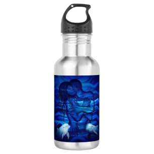 Bouteille D'eau Love, Passion act - paire avec dauphin
