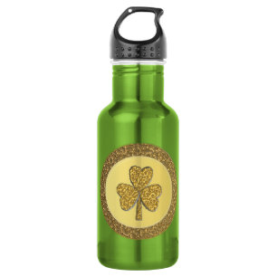 Bouteille D'eau Lucky Irish Shamrock Gold Coin