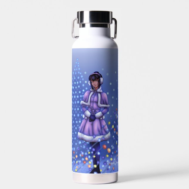 Bouteille D'eau Lumières de Noël (Avant)