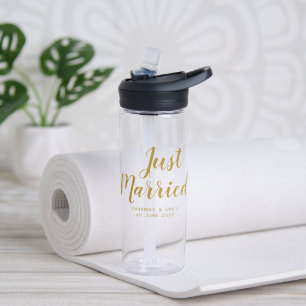 Bouteille D'eau Lune de miel personnalisée mariée récemment