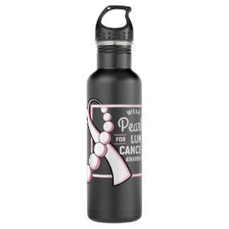 Bouteille D'eau Lung Chemrt Carcinoma Tummor Pearl Ribbon Che