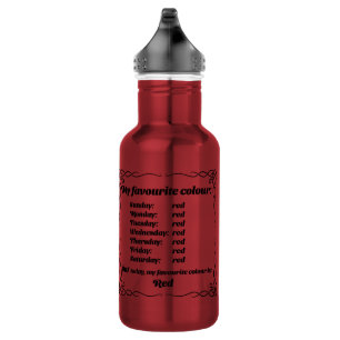 Bouteille D'eau Ma couleur préférée est le rouge