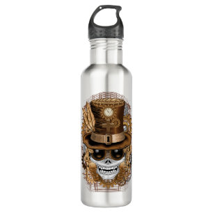 Bouteille D'eau Machine rétro Voodoo à vapeur crâne