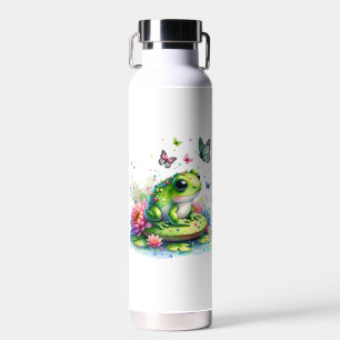 Bouteille D'eau Magnifique crapaud et papillons Personnalisé
